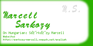 marcell sarkozy business card